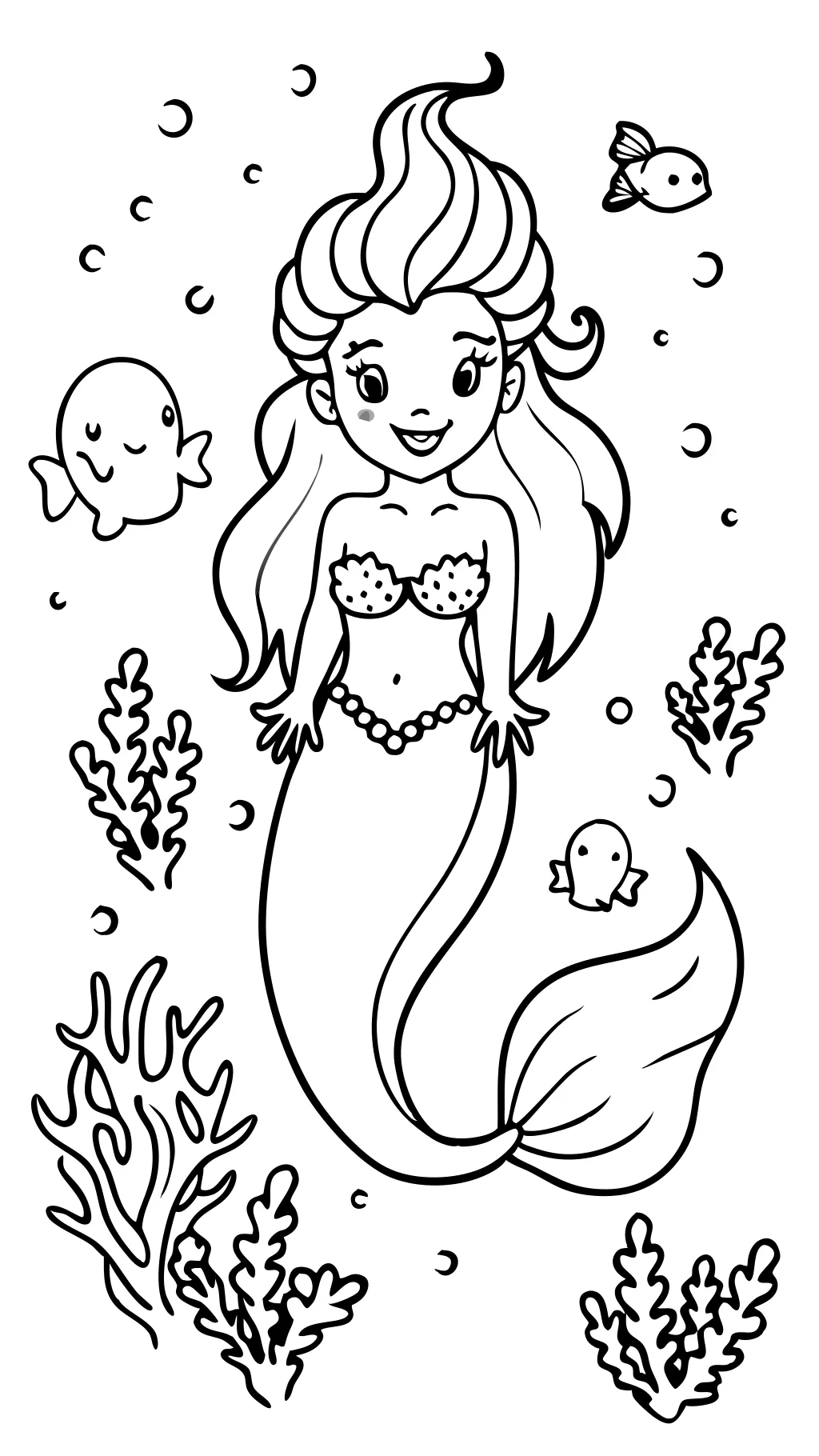 coloriage sirène ariel